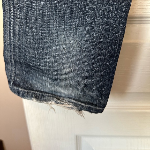 7 For All Mankind Joyce Women's Straight Leg Jeans in Dark Blue - Picture 3 of 5